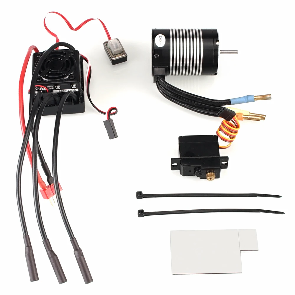Wasserdicht B3650 4300KV 3300KV bürstenlosen motor 60A ESC metall servo montage set Für WLtoys 12428 A959 B Qualität RC Auto Teile-in Teile & Zubehör aus Spielzeug und Hobbys bei