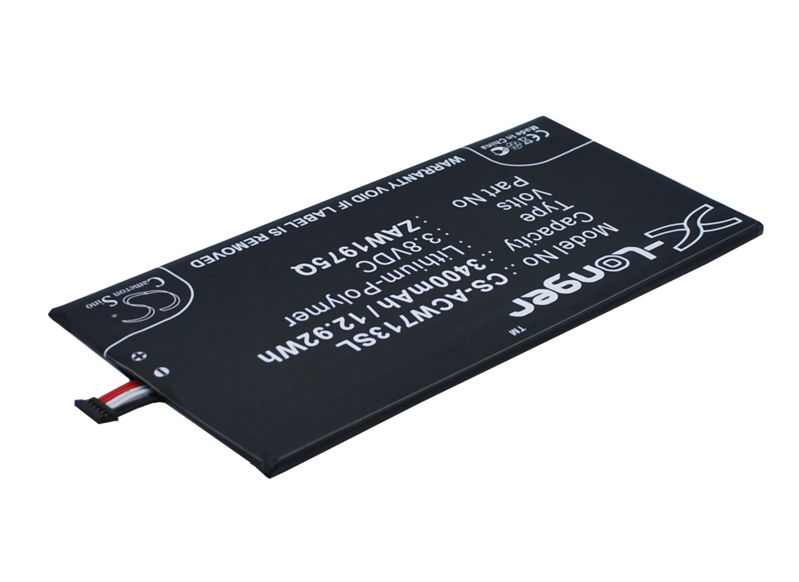 Cameron sino 3400mAh аккумулятор для ACER A1-713 A1-713HD Iconia Tab 7(P/N ZAW1975Q 1/ICP3/61/127