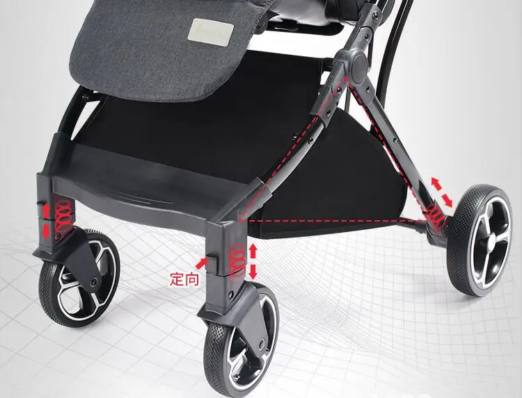 Carrinho de Bebê Crianças Carrage Dobrar Uma Mão 9 Cheap Carrinho para bebê leve