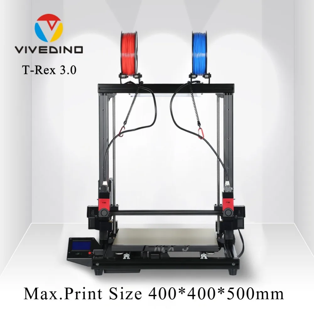 3D принтер VIVEDINO T Rex 3 + с нитью 1 кг размером 400*400*500 Рождественский подарок на