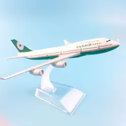 16 см AIRLINES EVAAIR BOEING 747 модель самолета Модель самолета Моделирование 16 Сплав елочные игрушки подарок детям