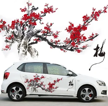 

Chinese Ink Flower Car Styling Decoration Tailor-made Stickers Whole Body Car Stickers Waterproof Car Acessories Sticker