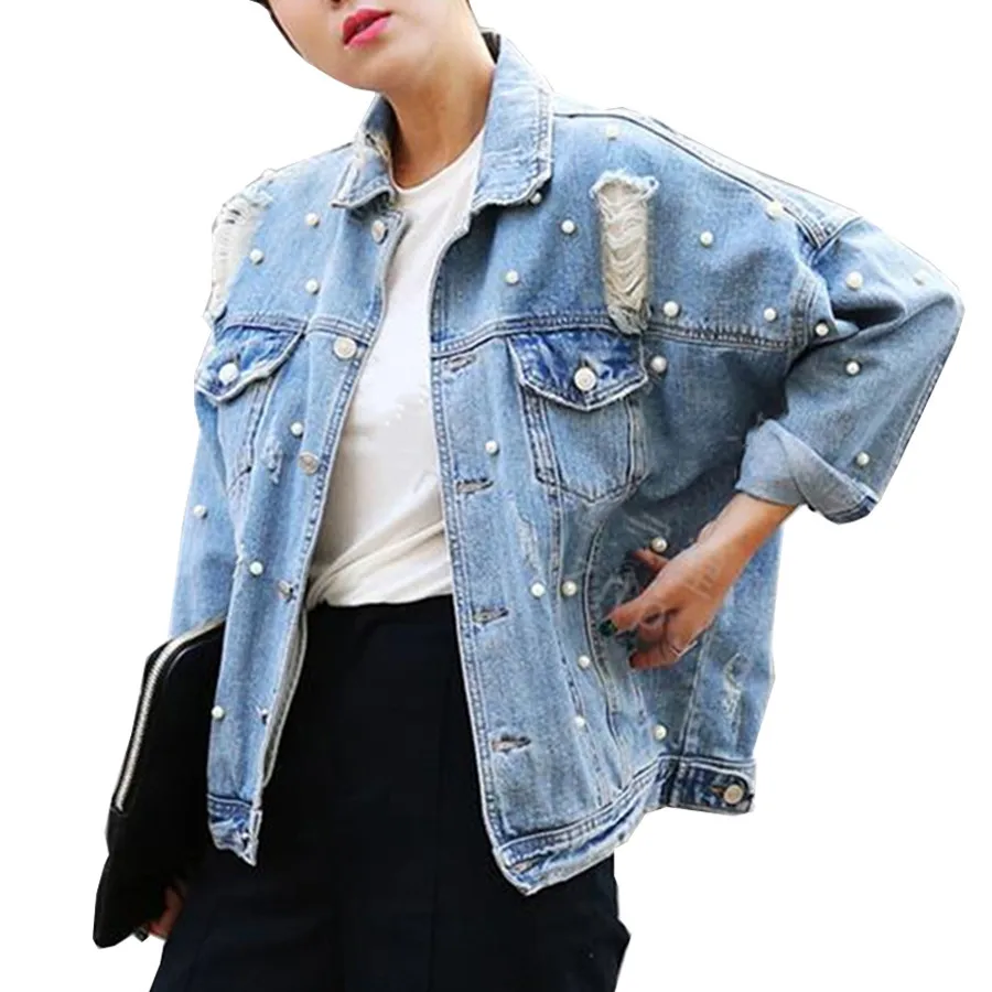 Popular Denim Jacket with Rhinestones-Buy Cheap Denim