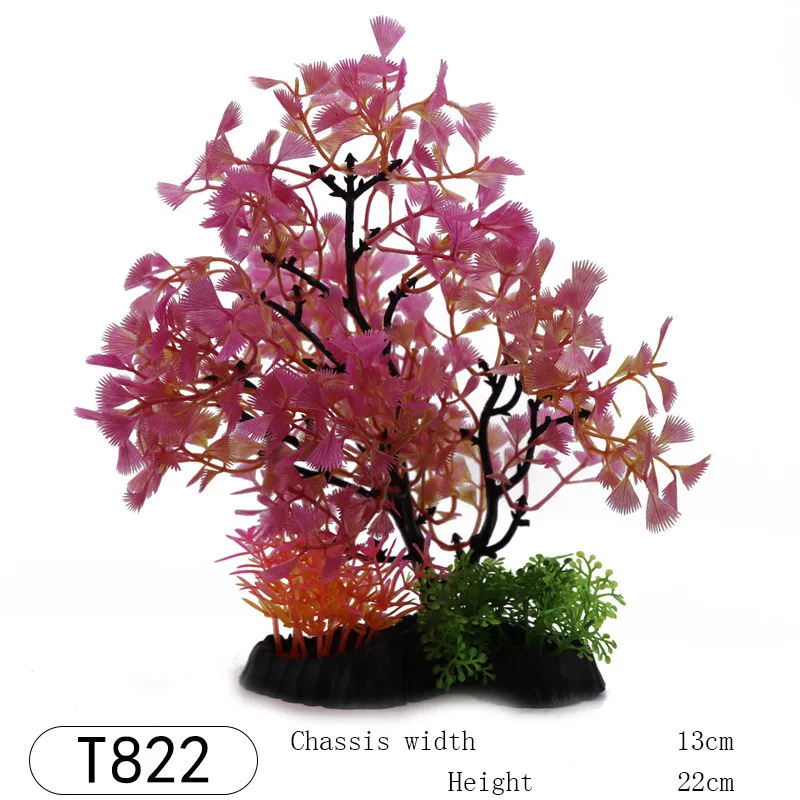 Fish Tank Landscaping Simulation Branches Lotus Flower Artificial Tree Aquarium Fake Tree Decor Bonsai Trees - Цвет: T822