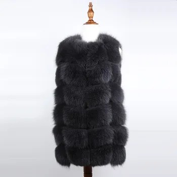 

Sample Black Genuine Fox Fur Grid Waistcoat Vest Gilet Sleeveless Coat Grid Patchwork Waistcoat Bust Size 96 cm