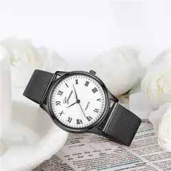 Для мужчин Для женщин унисекс кварцевые наручные часы 2019 Новая мода розовое золото Простой Stytle циферблат с римскими цифрами часы женские
