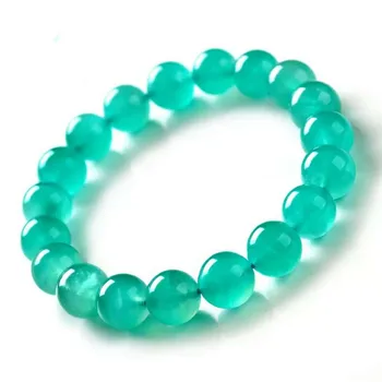 

Genuine Mozambique Green Natural Amazonite Bracelet 12mm Natural Stone Stretch Crystal Round Bead Bracelet Drop Shipping