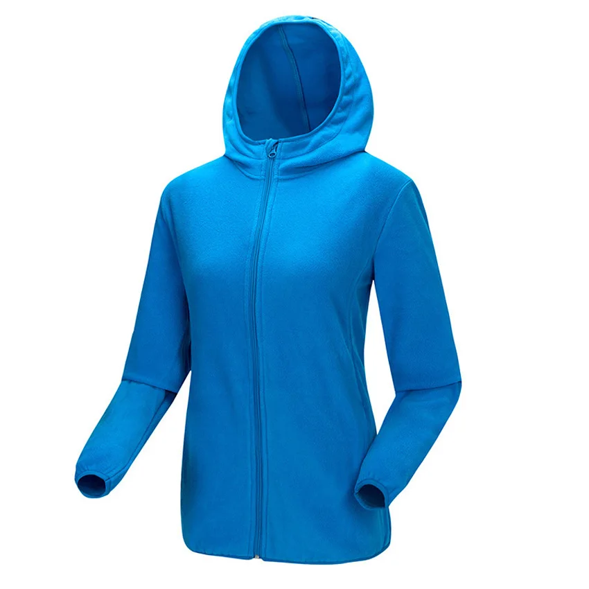 WindTaste Женские флисовые куртки для кемпинга, походов, походов, альпинизма, улицы, Женские флисовые осенние спортивные пальто с капюшоном KB005 - Цвет: Blue