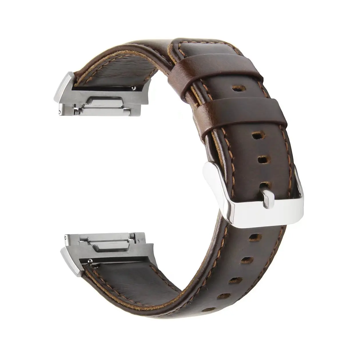 

Brown Retro First Layer Cowhide Watch Band for Fitbit Ionic Genuine Leather Strap for Fitbit Ionic Band Bracelet Wristband