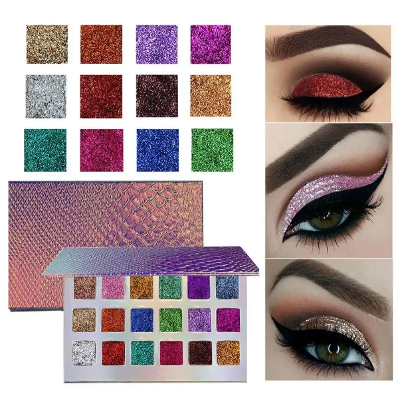 Makeup Cosmetics 18 Color Glitter Eyeshadow Waterproof