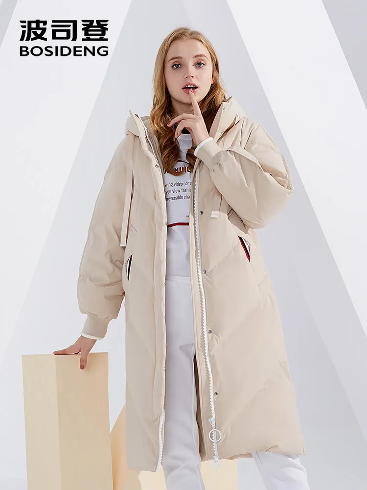 BOSIDENG 2018 new winter thicken down coat hooded long down jacket women parka waterproof high quality loose B80142604DS BOSIDENG 2018 new winter thicken down coat hooded long down jacket women parka waterproof high quality loose B80142604DS