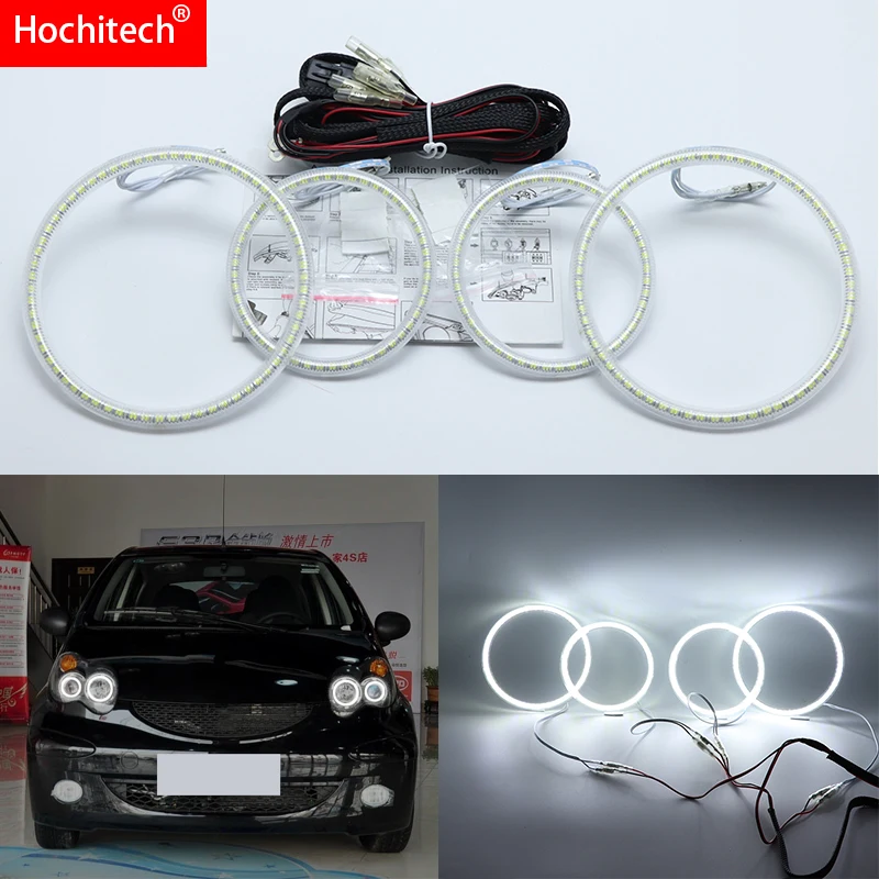 

For BYD F0 F1 2008 2009 2010 2011 2012 2013-2015 Ultra bright SMD white LED angel eyes 2600LM 12V halo ring kit day light