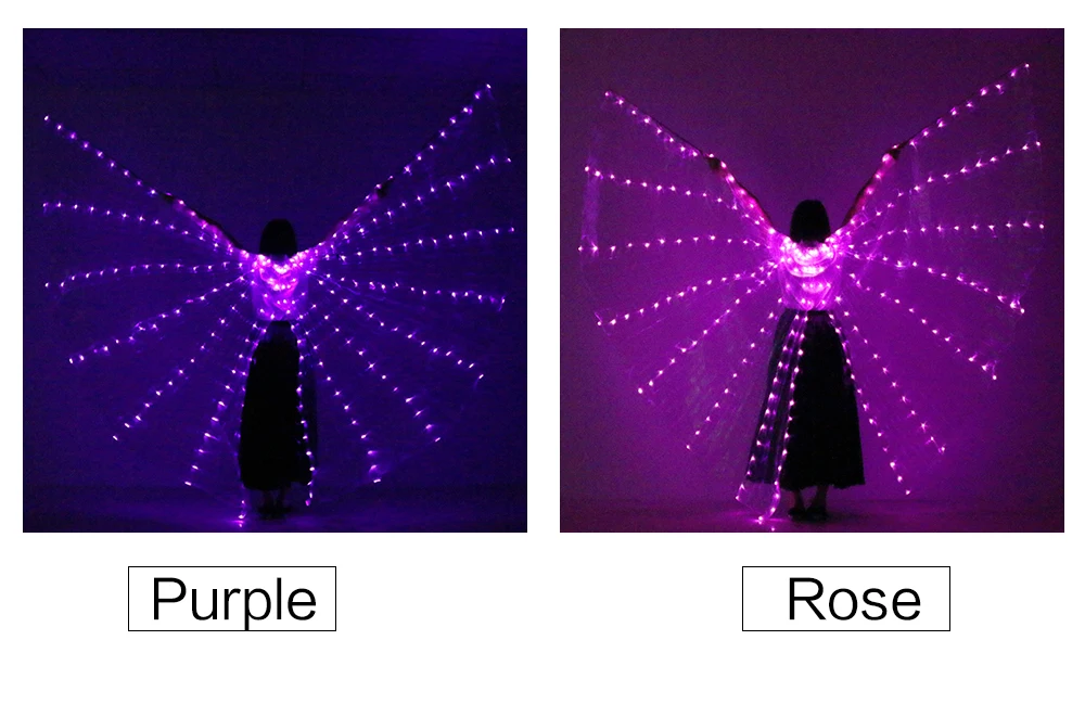 Открытый стиль светодиодный реквизит для танца живота для женщин и девочек светодиодный светильник для танца живота крылья ИГИЛ Египетский индийский танец светодиодный