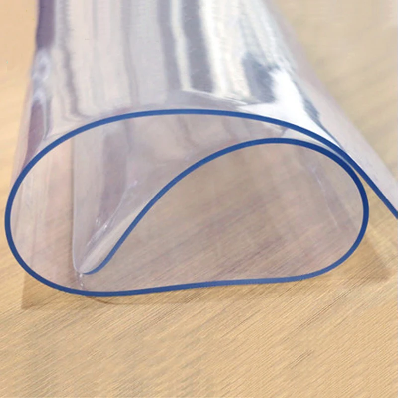  Transparent table mat Soft glass 1.5mm PVC plastic waterproof tablecloth oilproof Placemat Heat res