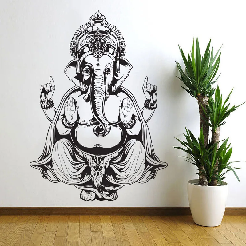 

Ganesha Elephant Buddha Mandala Yoga Wall Stickers Removable DIY Home Decor Vinyl Wall Decals For Living Room