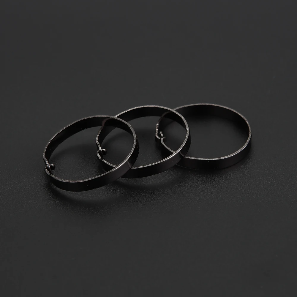 Key Ring Hinged Black Leaf Rings Von 14-38mm Binding Ring Black 