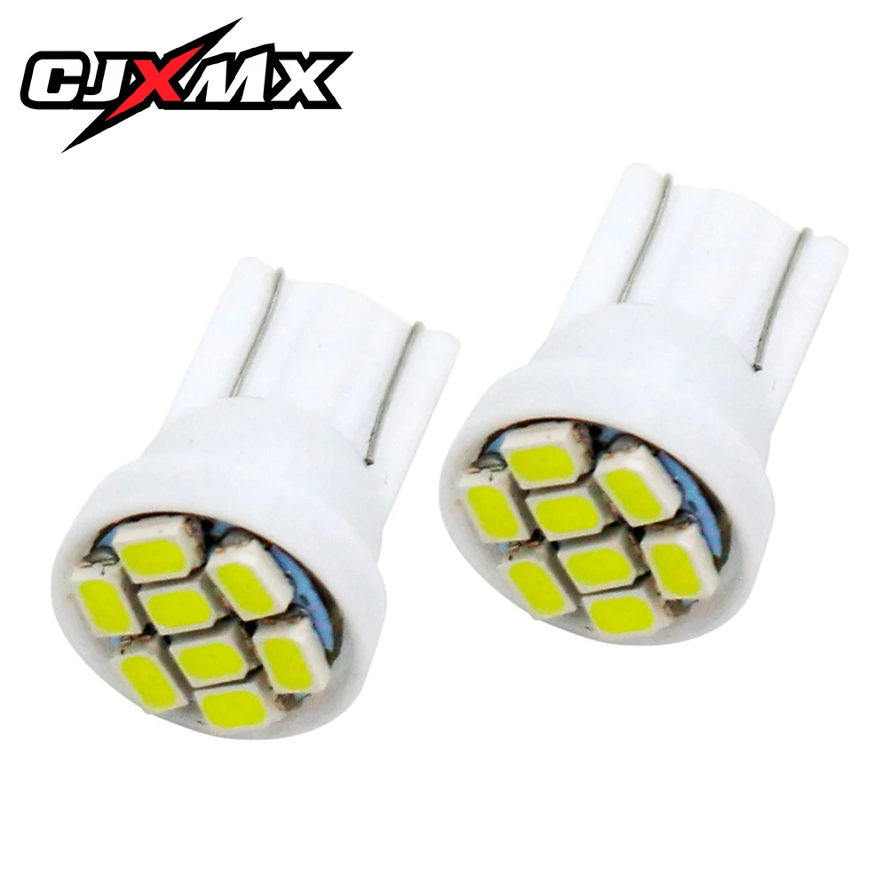 

CJXMX 2PC T10 W5W 168 194 8 SMD 3020 LED Wedge Light 12V Car LED Lights Clearance Backup Interior Bulb License Plate Light