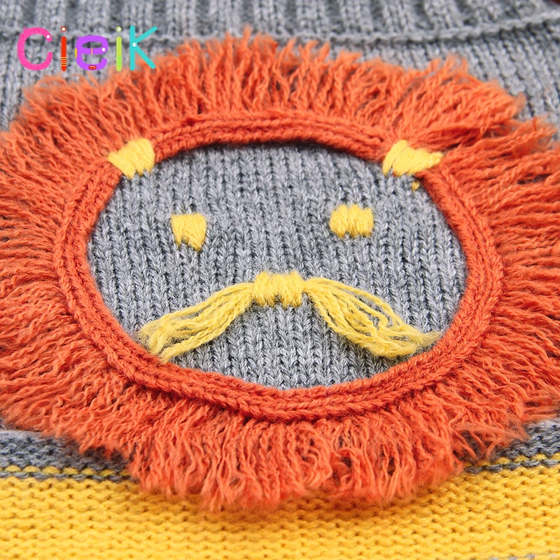 CieiK 2018 New Children Knitting Pattern Vest Lion Baby Rompers Boys Girls Toddler Costume Coveralls Newborn Jumpsuit Clothing   (22)