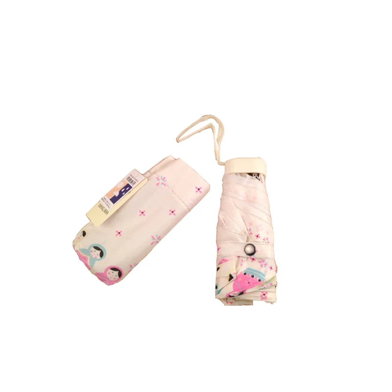 

Russian Doll Pocket Umbrella Rain Woman Portable Phone Umbrella Rainy Female Ultra-light Five Folding Mini Umbrellas for K