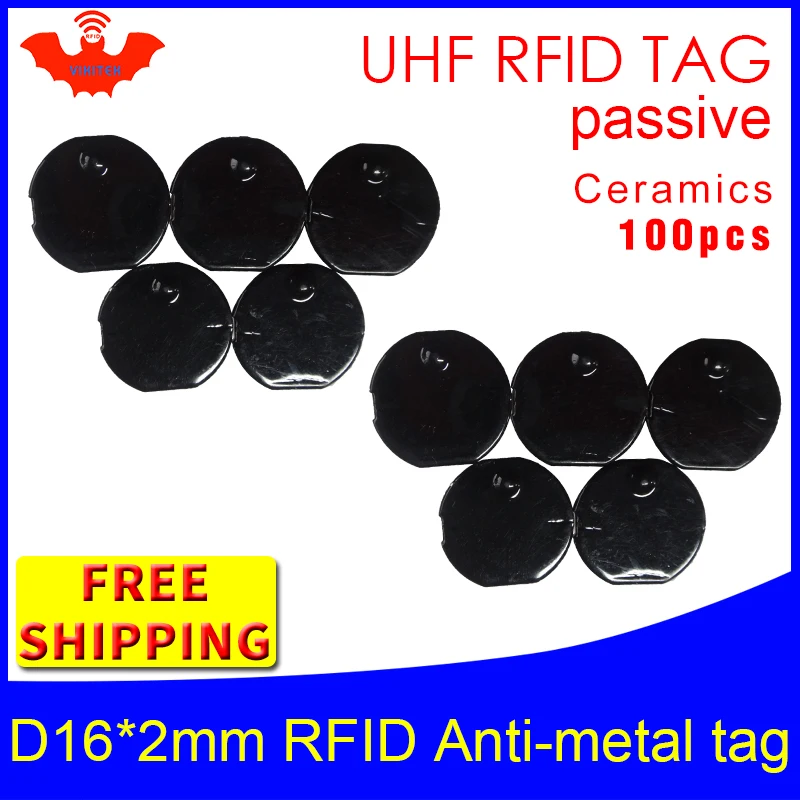 UHF RFID Метка 915 м 868 Alien H3 EPC ISO18000 6c 100 шт. Бесплатная доставка D16mm * 2 мм маленькие