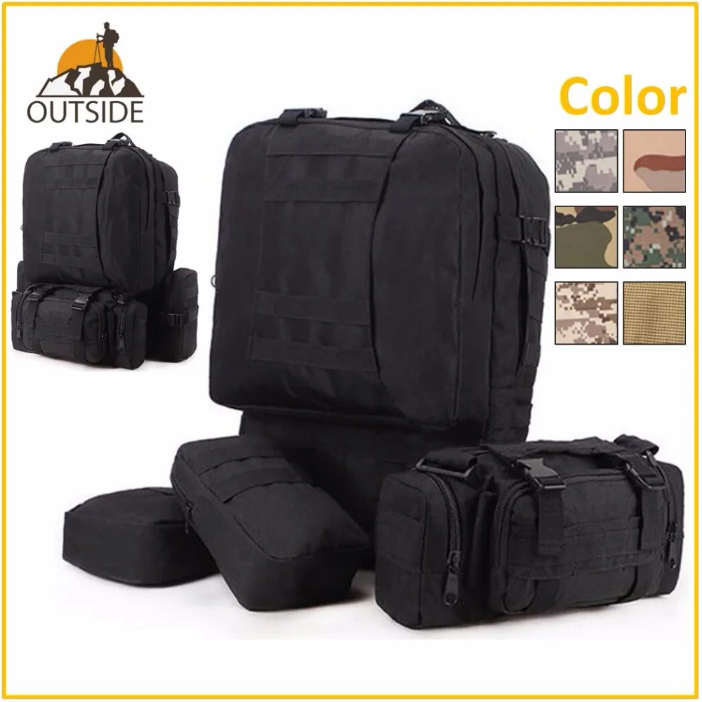 

3P Waterproof Tactical Camouflage Bag Men Women Army Military Hiking Trekking Backpack 600D Nylon Camping Climbing Sport Bag