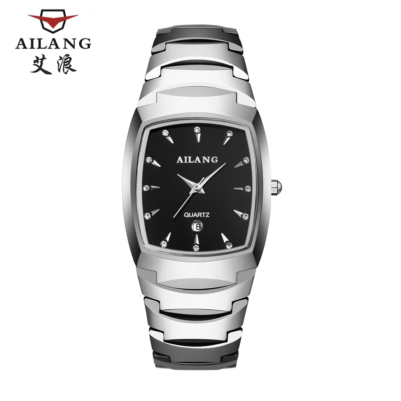 

Authentic Ai Lang tungsten steel watches men's watch waterproof men's casual quartz watch quartz couple table