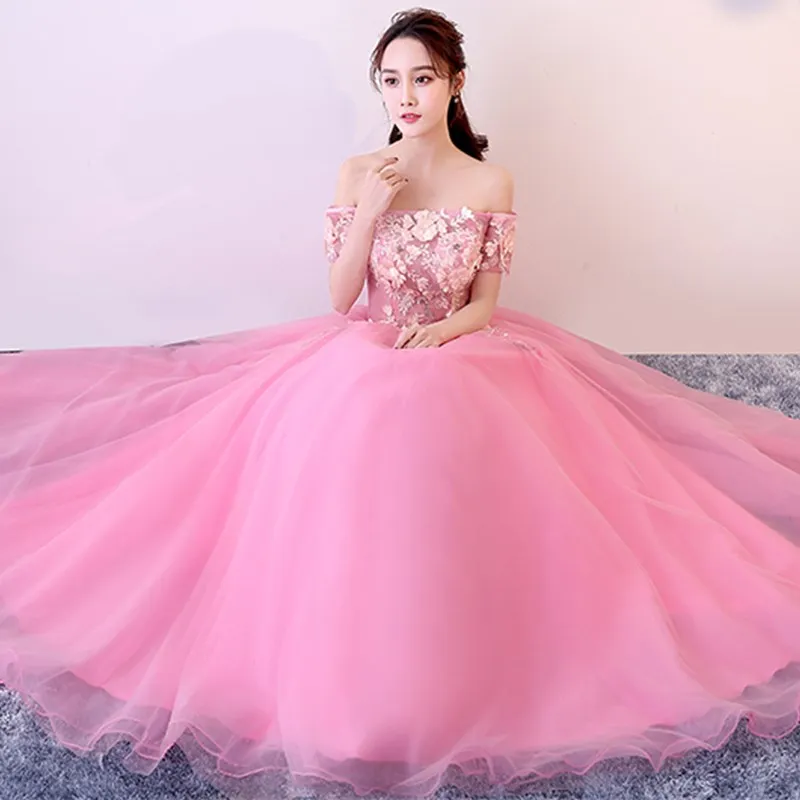 Quinceanera Dress Princess Boat Neck Short Sleeves Appliques Sweet 16 Custo Ball Gown