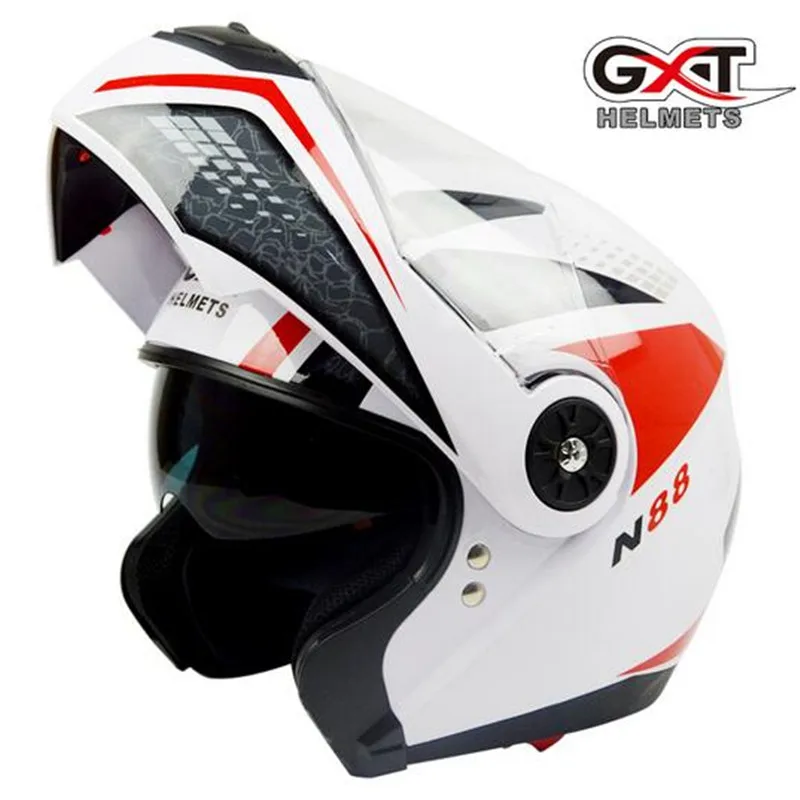 

GXT Filp Up Motorcycle Helmet Casco Moto Motorbike Capacete Double Visor Full Face Racing Motocross Helmet for Men Women