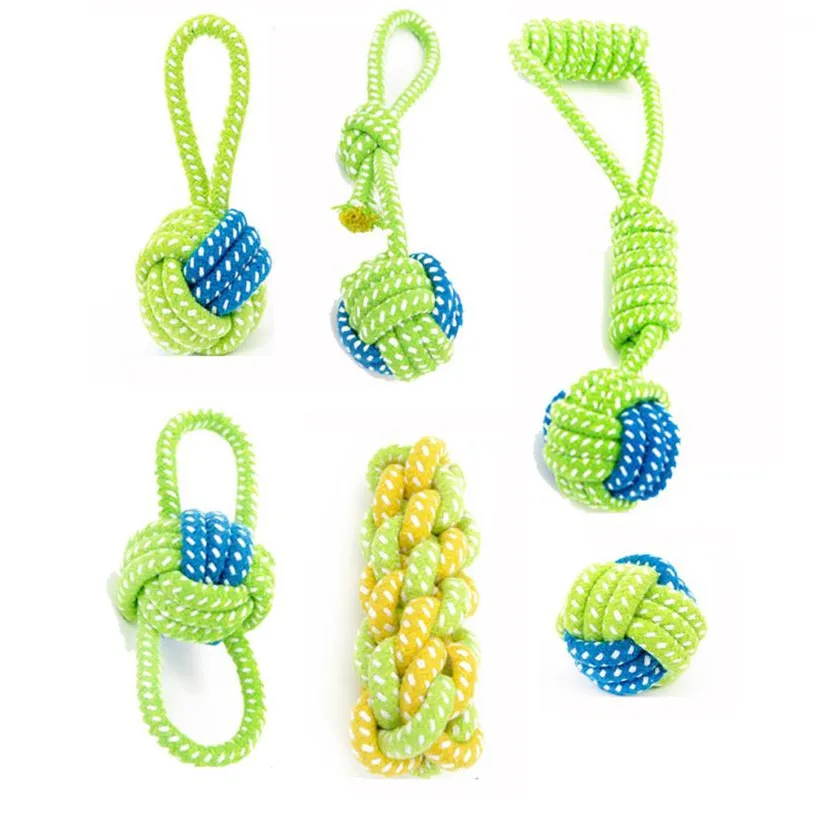 

Dog Toys For Small Dogs 1 PC Cotton Rope Knot Ball Dog Supplies Grinding Teeth Odontoprisis Pet Chew Toy Wholesale 40JE8