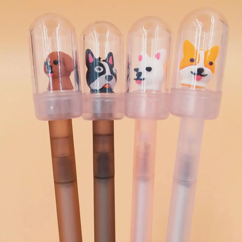 

Wholesale kawaii pen 48pcs cute cartoon dog gel pens for school office supplies cute animal pen doggy korean stationary stylo