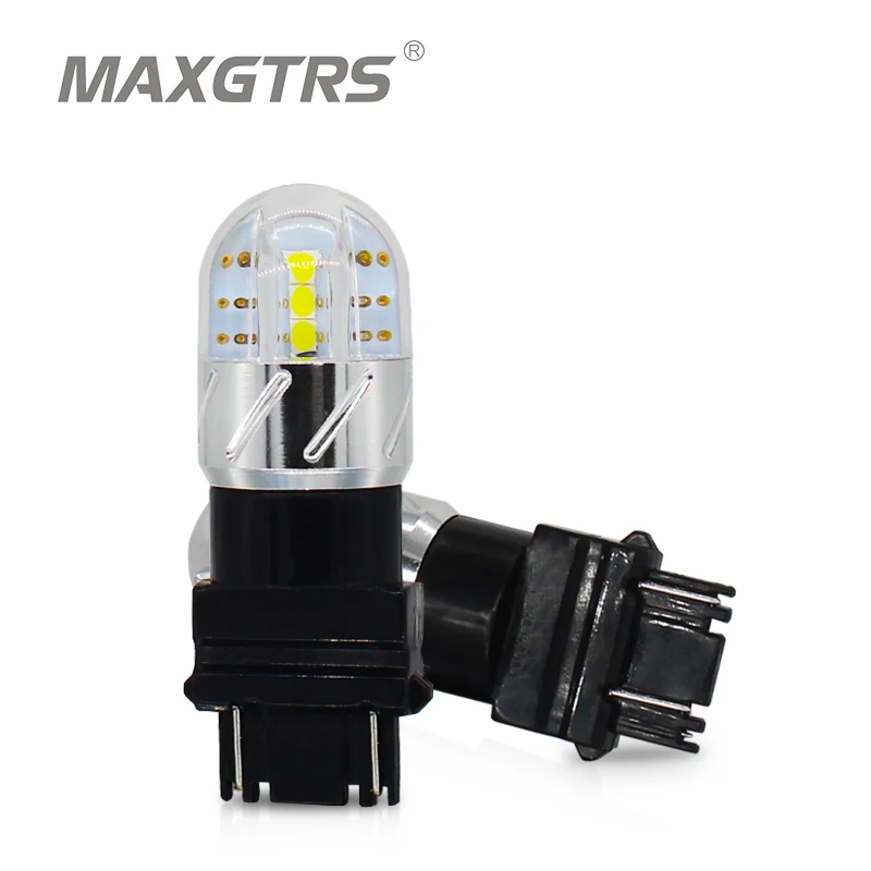 2x T25 3157 3030 6SMD 18W Auto DRL Car LED Turn Signals Light Bulbs