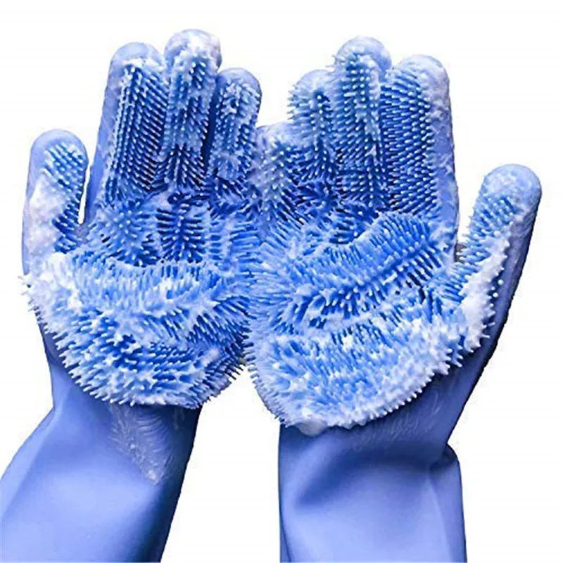 Kitchen Silicone Cleaning Gloves Magic Silicone Dish Washing Gloves