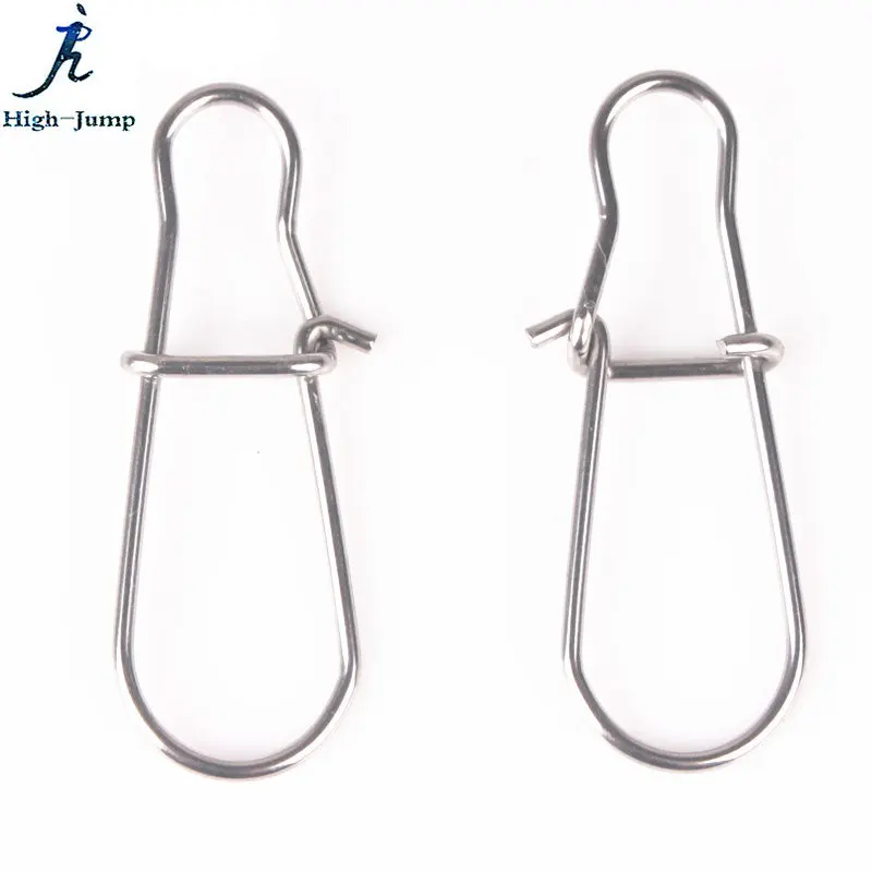

100x Lure Fishing Connector Stainless Steel Dual Lock Snaps Quick Change Fishing Connector Duo-lock Reinforced Pin Fishing Tools