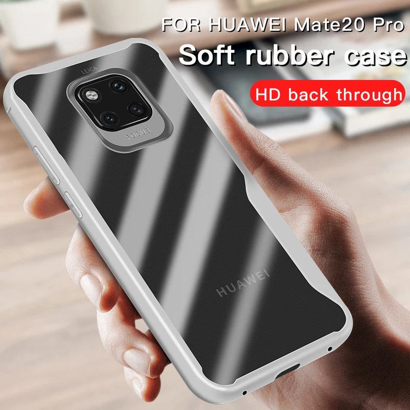 

TPU Soft Bumper Case On The For Huawei mate 20 pro 20 lite Shockproof Case Cover Huawei mate 20 pro Silicone Glass Phone Case