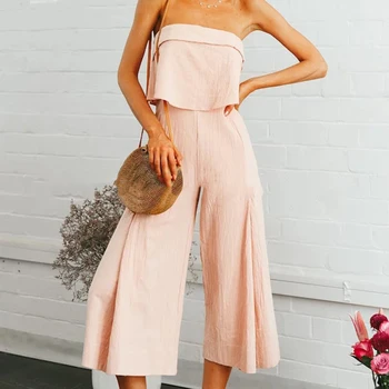 

Women Solid Sexy Backless Summer Bodysuit Girl Playsuit Wrap Off Sleeve Romper