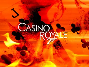 

Royale Casino Poker Flame James Bond 007 Movie Poster background High quality Computer print party backdrops