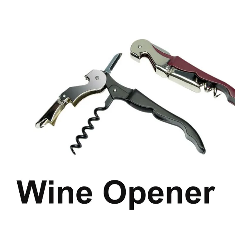 

2017 Multi-Function Wine Opener Stainless Steel Wine Bottle Cap Opener Corkscrew Hinge Beer Opener With Plastic Handle