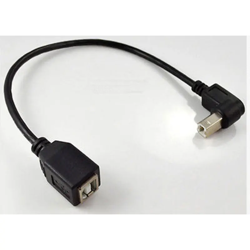 USB 2 0 B Женский до 90 Угол Мужской принтер короткий Удлинительный кабель