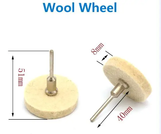 1 шт. полирование тонкое шлифование полировка колесо T Тип шлифовальной головки ткань Dremel колеса щетка для шлифовальной машины для вращающихся абразивные инструменты аксессуары - Цвет: Wool Wheel