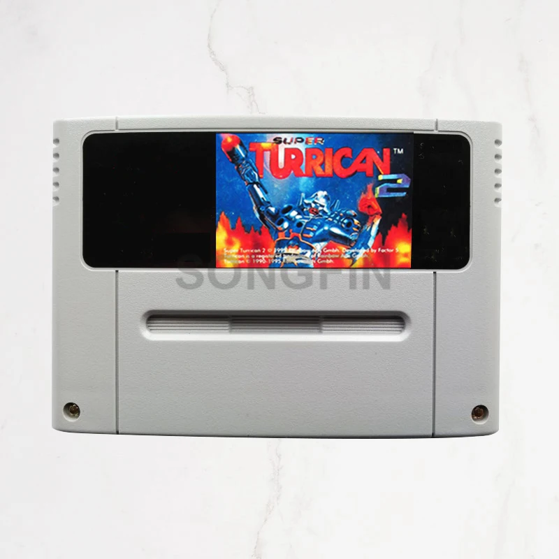 

Super Turrican / Super Turrican 2 16 bit 46 Pin Super Game Cartridge for PAL Version Game Console