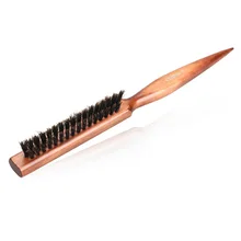 Wooden Handle Natural Boar Bristle Hair Brush Fluffy Comb Hairdressing Barber Tool