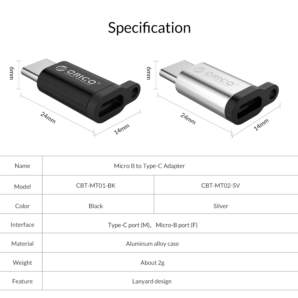 ORICO OTG адаптер USB 3,0-type C Micro B usb type-C OTG адаптер конвертер для huawei samsung Macbook OPPO