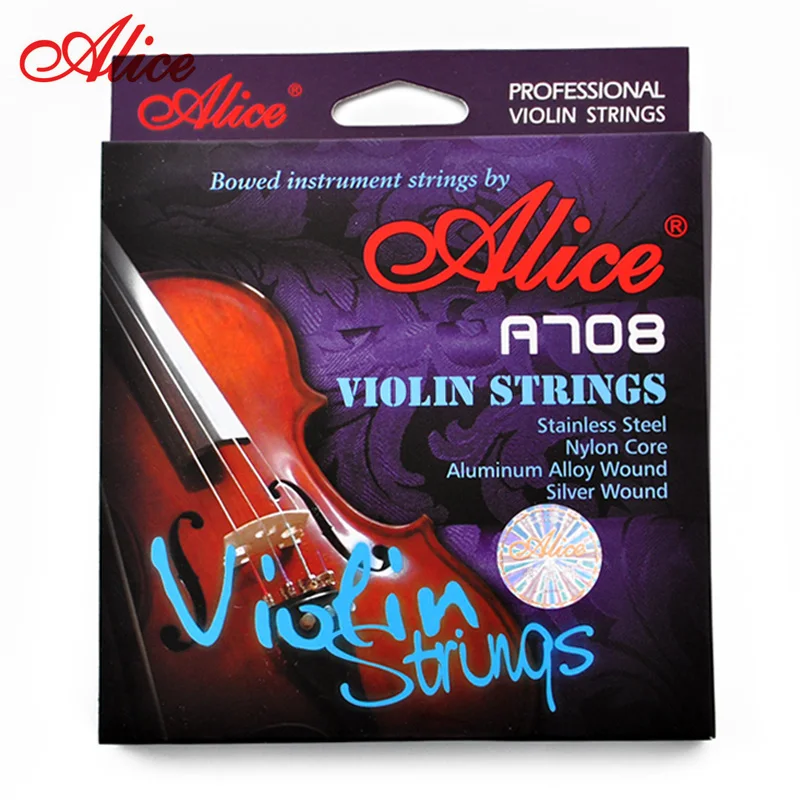 Alice Violin Strings Nylon Silver Wound Professional Carbon Steel 5