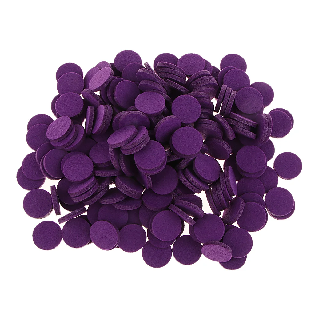 200Pcs 21mm Oil Pad Felt Pads Round Refill Pads for 25mm Perfume Locket Essential Oil Diffuser Locket Pendant Necklace Car Vent