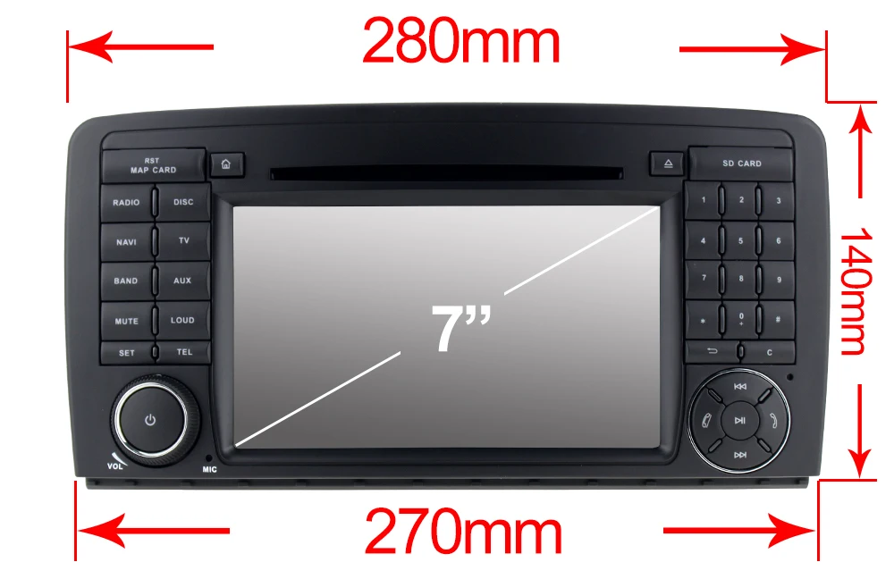 Top Owtosin Car Radio Multimedia Navigation GPS 4GB+64GB Android 9.0 For Mercedes Benz R Klasse W251 R350 R500 R320 R300 R63 AMG Car 0