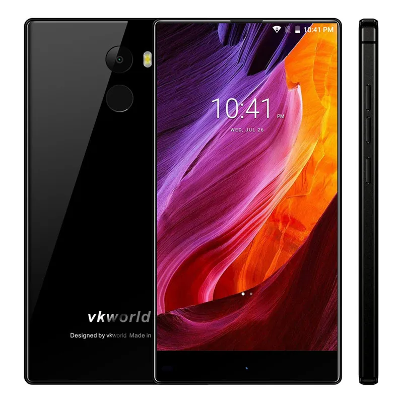 VKworld Mix Plus 4G смартфон 5," полный экран 3 ГБ 32 ГБ Android7.0 MTK6737 четырехъядерный 13 МП+ 8 Мп отпечаток пальца 2850 мАч мобильный телефон - Цвет: Black