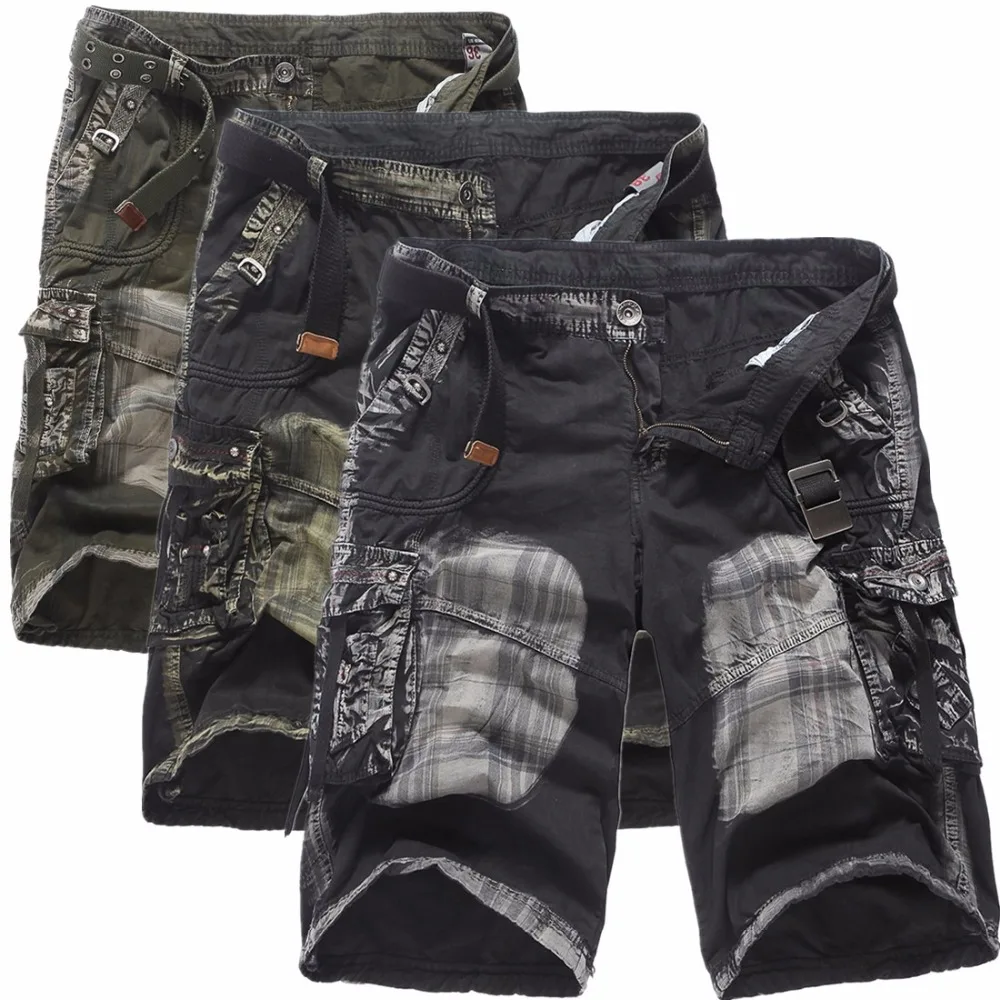 Летние шорты мужские повседневные камуфляжные хлопковые короткие мужские брюки удобная брендовая одежда камуфляжные мужские шорты Карго джинсы