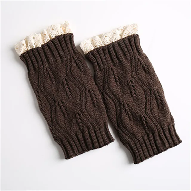 9 Colors Women Lace Cuff Socks Knitted Leg Warmers Short Boot Cuff