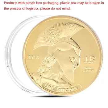 

Gold Plated Titan Commemorative Coin BTC Bitcoin Collectible Collection Physical W20