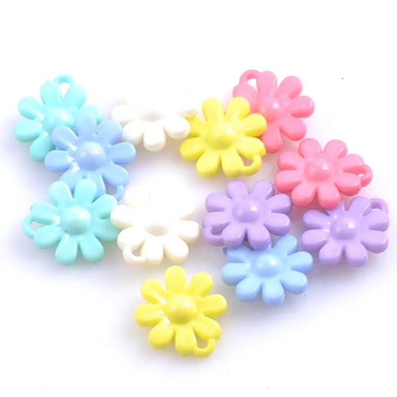 

mixed Candy color Acrylic Flower spacer beads for jewelry making handmake 21X19mm 50pcs YKL0382